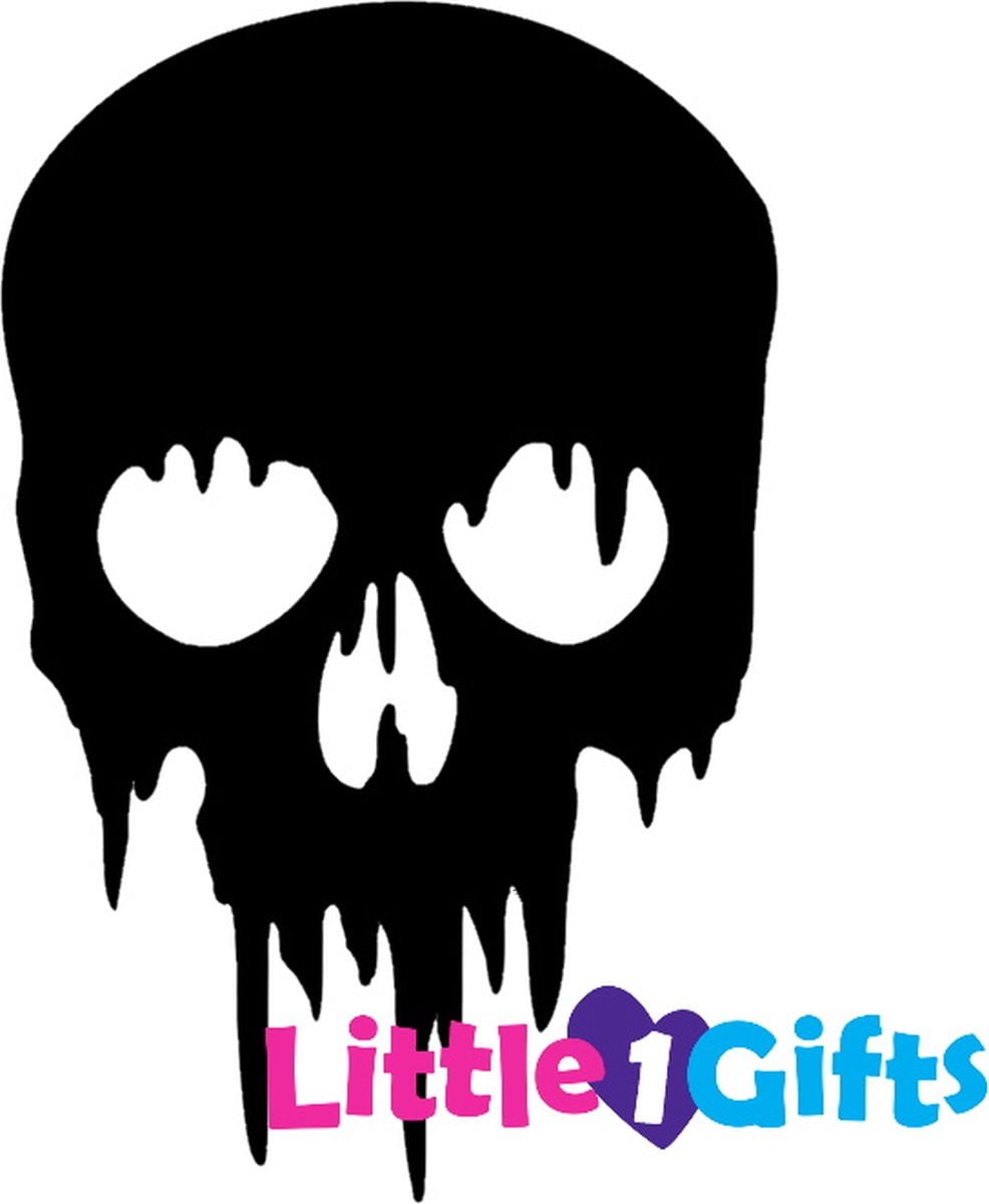 Little1gifts Halloween Raamsticker Skull Groot