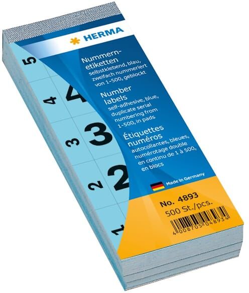 Number blocks two-part label blue 10st