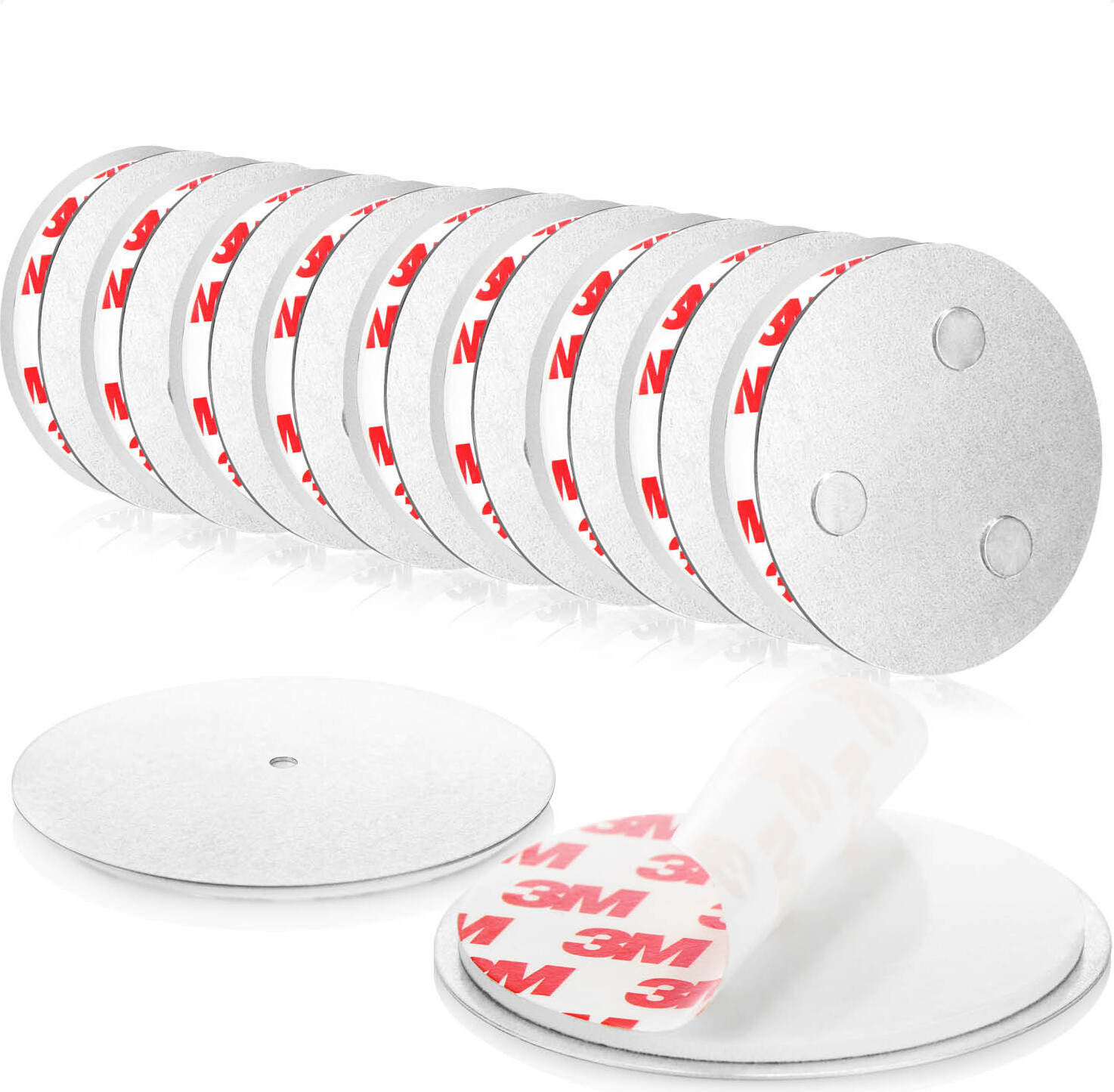 COM-Four 10x magnetische bevestigingshouder voor rookmelders met kleefpads of schroeven
