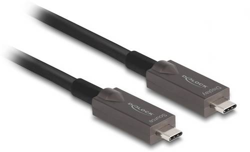 Delock USB Anschlusskabel USB-C Stecker 15.00m Schwarz 84179 4K UHD USB-C Kabel