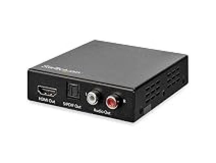 StarTech.com Extracteur audio HDMI vers RCA ou Toslink - 4K 60 Hz - Adaptateur HDMI vers audio analogique/numérique (HD202A)