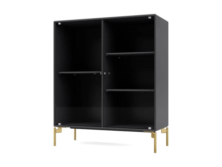 Montana Vitrine Ripple II 69,6x82,2x30 cm Anthracite-pieds Brass