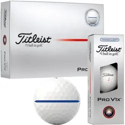Titleist Pro V1x Golfball Perf Align 12er weiss/blau
