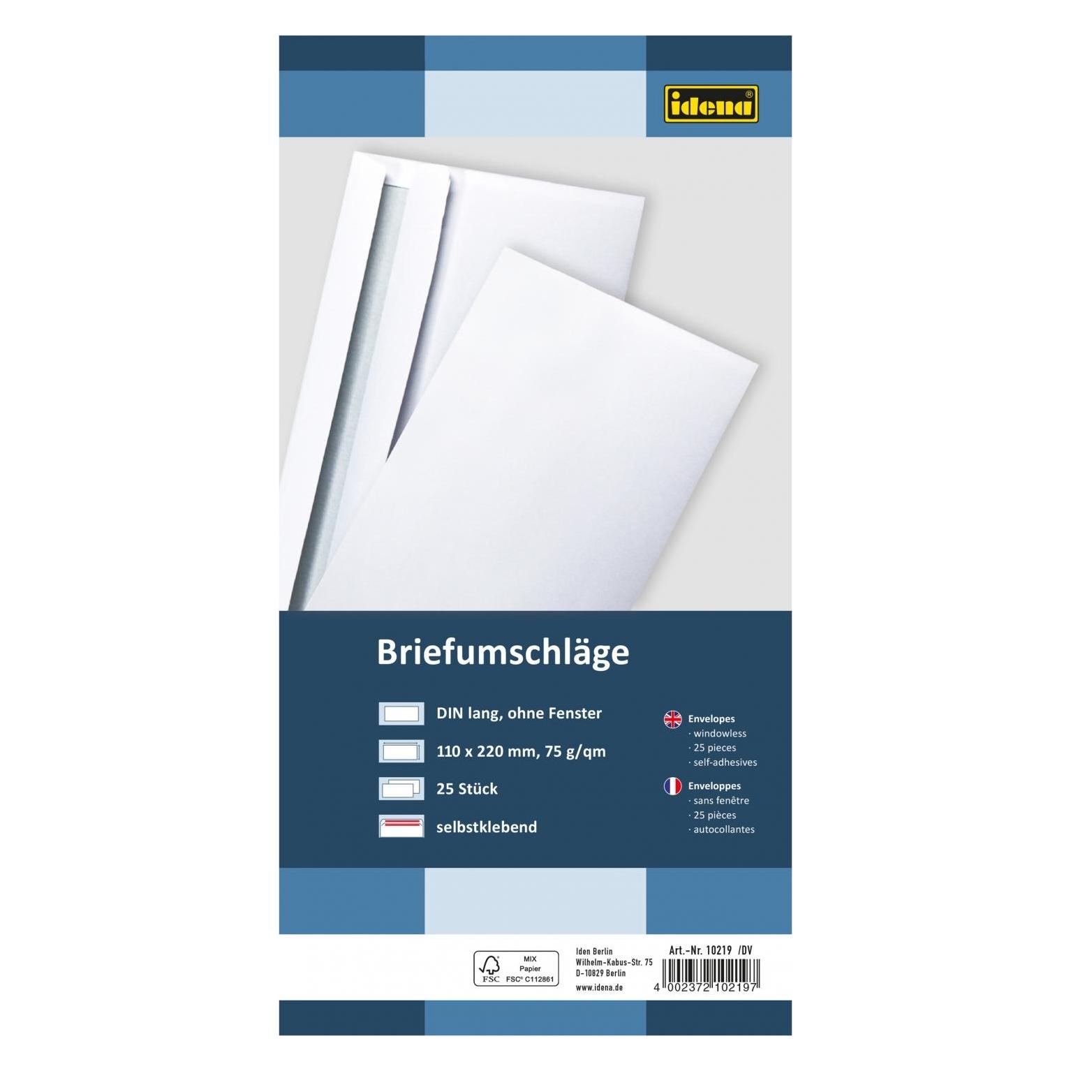 Idena BU DL weiss 75g 25er sk o.F. FSC-Mix (DL, 25x) (22663166)