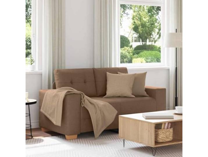 YUTAASU Loveseat-Sofa Braun 160x77x82 cm Stoff Polyesterstoff, Schaumstoffsitze, Sperrholzrahmen, für Wohnzimmer und Schlafzimmer