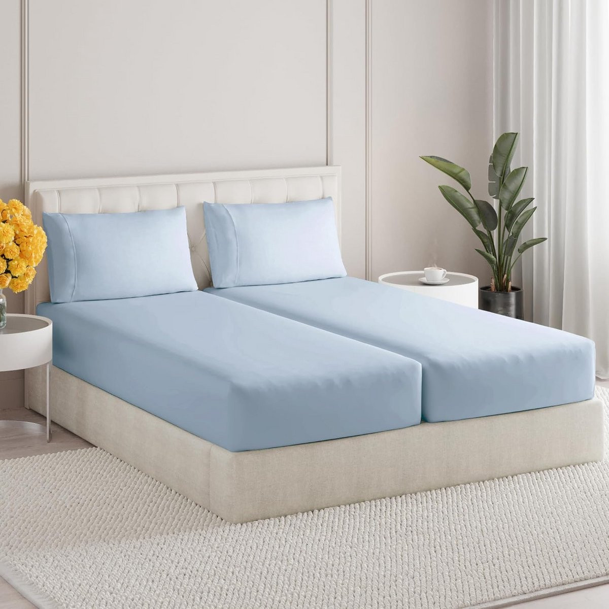 4-delige Split Kingsize Lakenset voor volwassenen