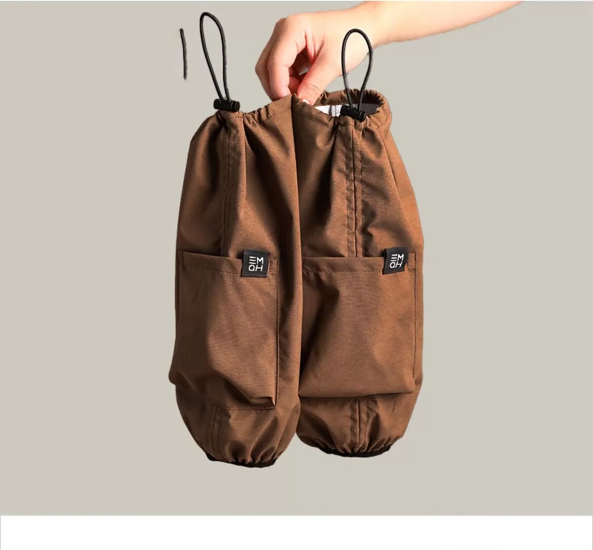 INF Manchons de Protection Adultes Imperméables en Polyester (Paquet de 2) Marron