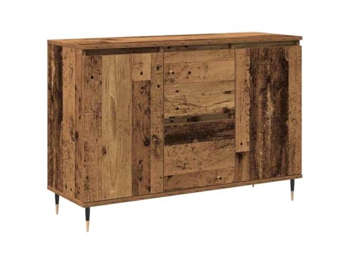 Roanoer Sideboard Altholz-Optik 101,5x35x70 cm Kommode Holzwerkstoff Moderne Anrichte in Altholz-Optik mit schwarzen Beinen für Stil und Ordnung in Schlafzimmer, Flur oder Esszimmer.