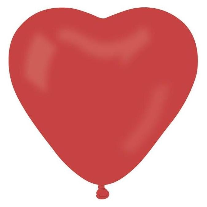 GMR Rote Herzballons - 16 cm - 100 Stück. Universal (100x) (8021886574517)
