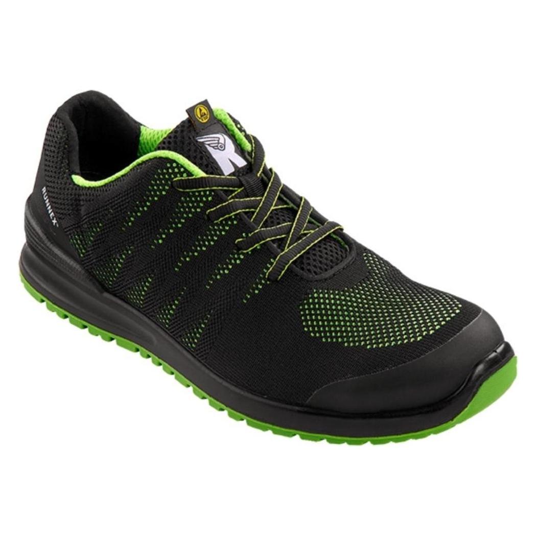 BIG Arbeitsschutz S1P-ESD-Sicherheitshalbschuhe schwarz/grün,Gr.41 (41) (228247)