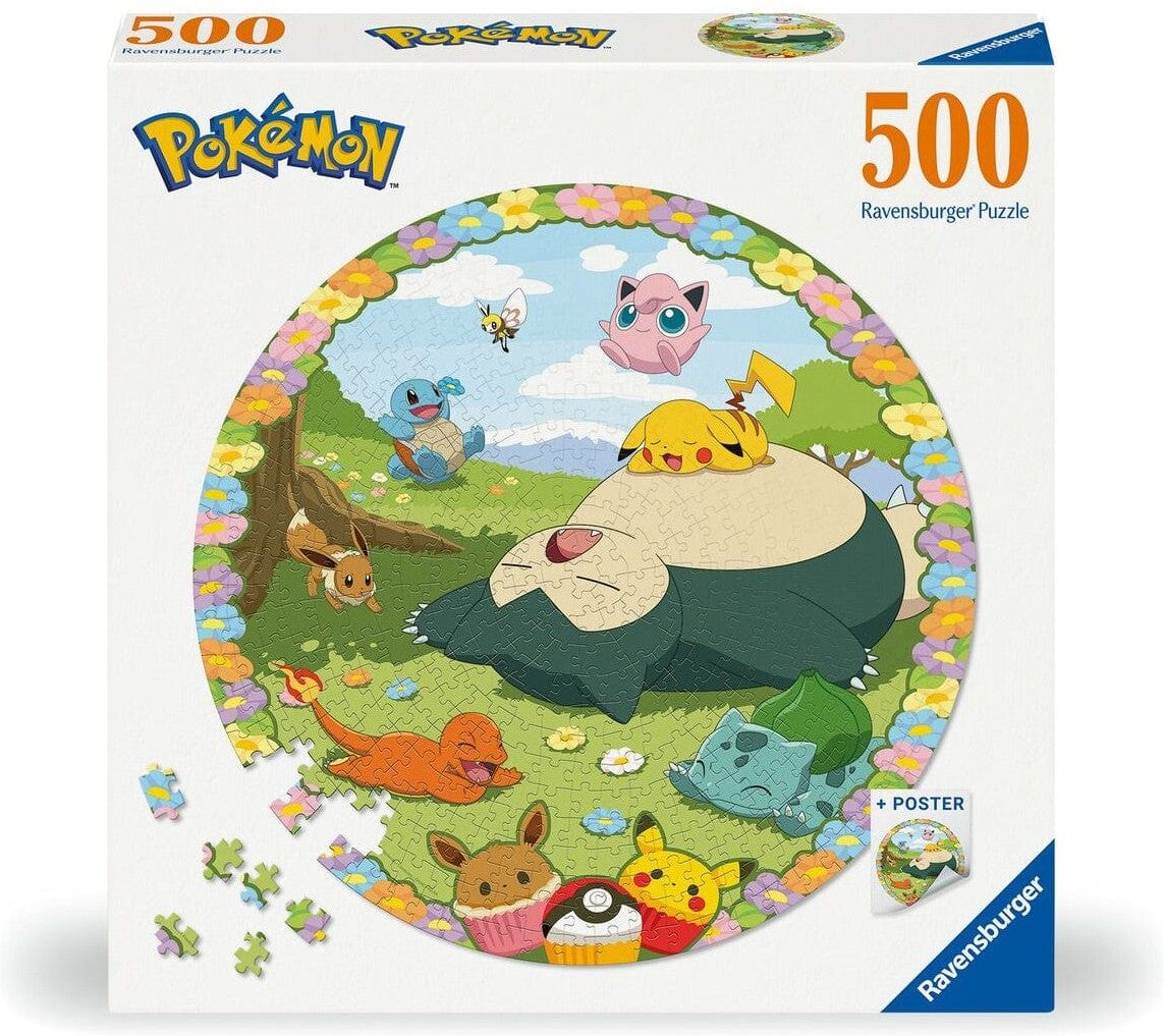 Ravensburger 500 Piece Pokemon Circular Jigsaw Puzzle for Adults and Kids