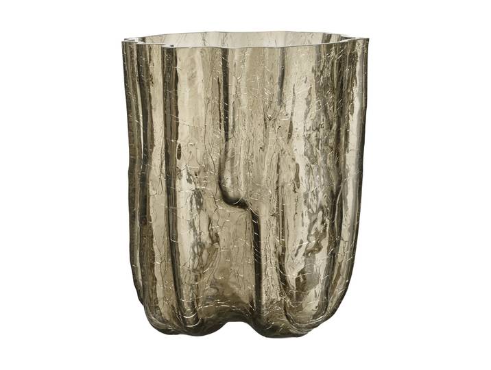 Kosta Boda Vase Crackle 27 cm Taupe