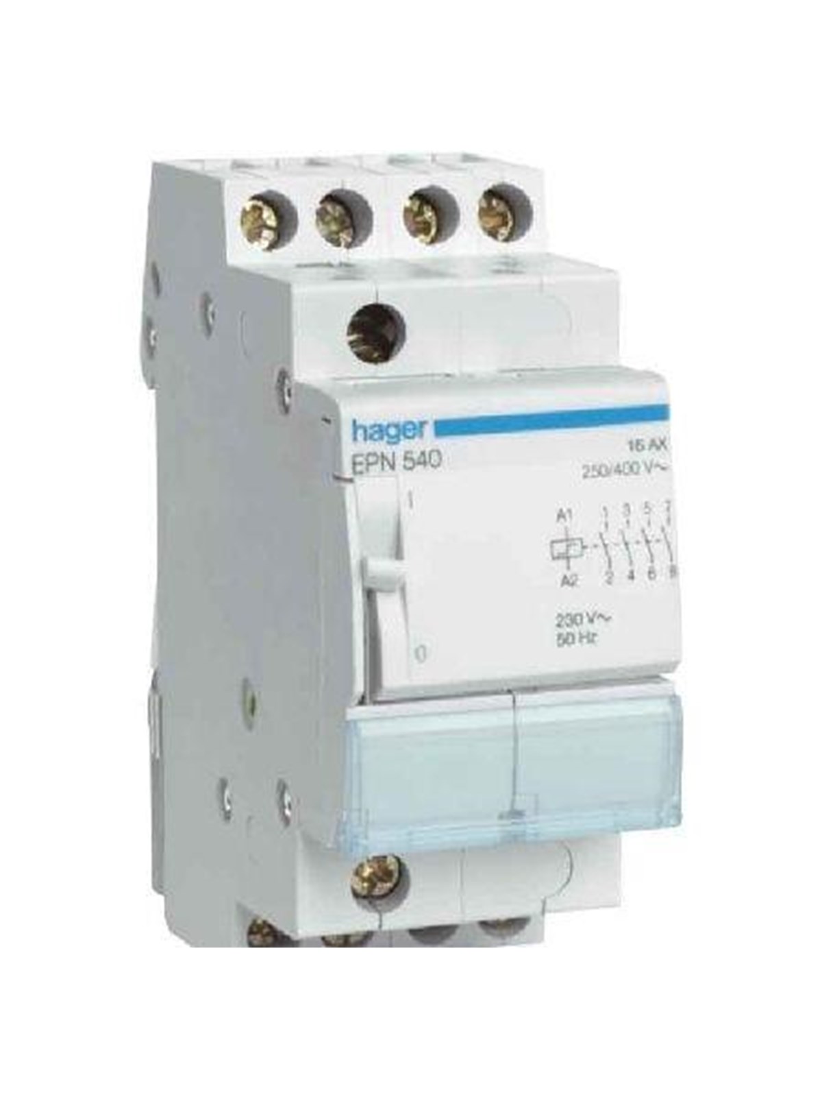 Hager Latching relay 4no 230v