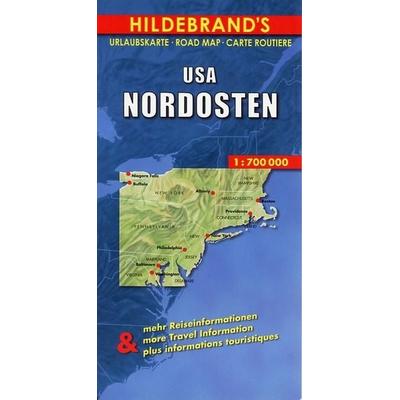 USA Nordosten/Hildebr. Urlaubskarte/LZ 2016, Karte von , Seipp, Michael, 978-3-88989-179-2