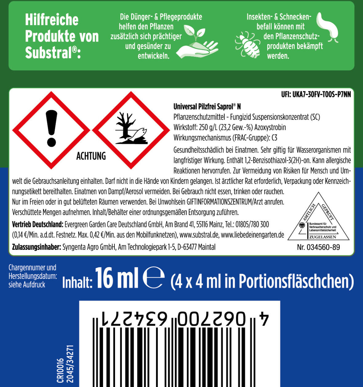 Substral Celaflor Combi-Rosenspritzmittel 1 x 7,5 + 1 x 4 ml