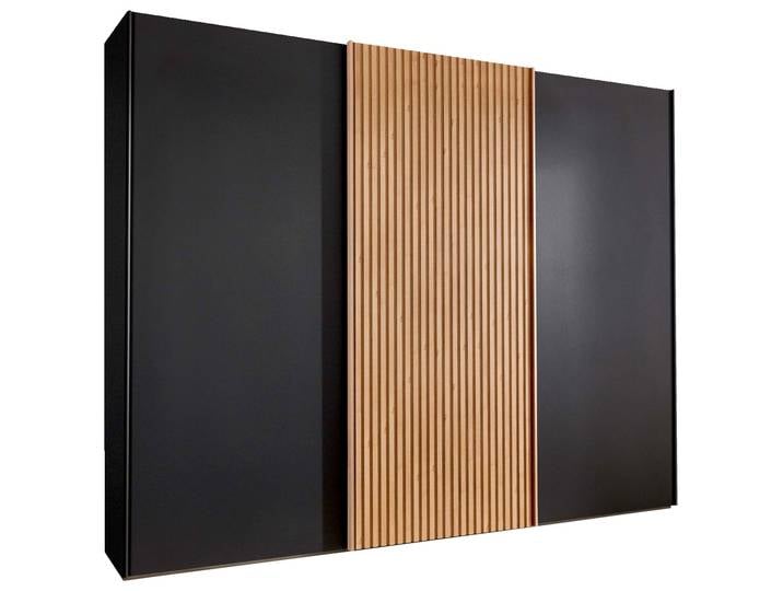 Novel Schwebetürenschrank TEXAS, Graphit, Holznachbildung