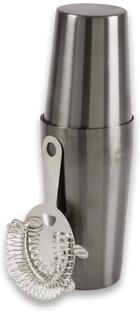 Bey Berk Boston Shaker in Gun Metal with Strainer