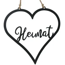 Dekohänger Heimat schwarz