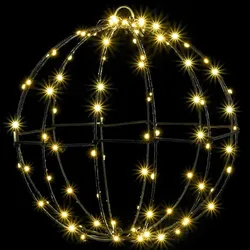 vidaXL Ball mit 192 LEDs 2 pcs Warmweiß 32 cm Metall
