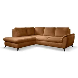 Ecksofa Geneva Stoff Zimt