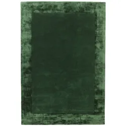 Wollteppich handgewebt TYNE, mit Bordüre, Grün, 200 x 290 cm