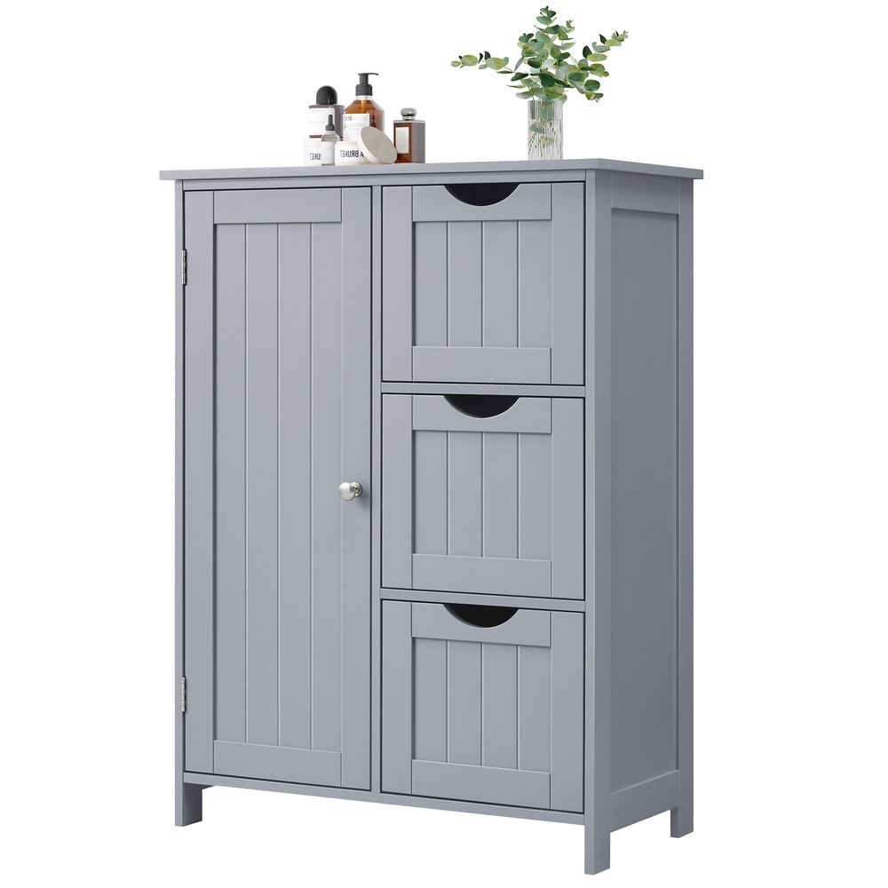VASAGLE Badezimmerschrank mit 3 Schubladen, 1 verstellbares Regal, 30 BBCB35049G02