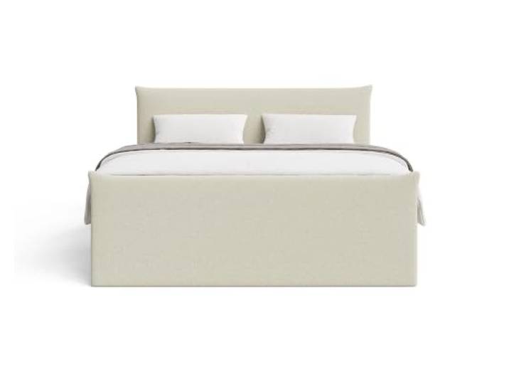 Chilly. Möbel Design Bett Liva - Komfort Boxspringbett mit Bettkasten, Matratze und Topper - 180x200 cm - Bouclé Beige
