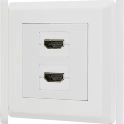 Renkforce RF-4724258 HDMI Adapter [2x HDMI-Buchse - 2x HDMI-Buchse] Weiß vergoldete Steckkontakte
