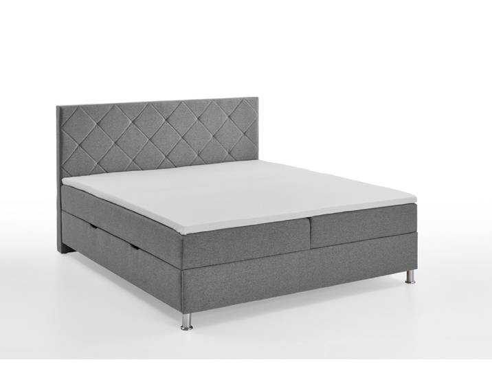 Meise Möbel Leo Boxspringbett Metallfuß mit Chromoptik 100%