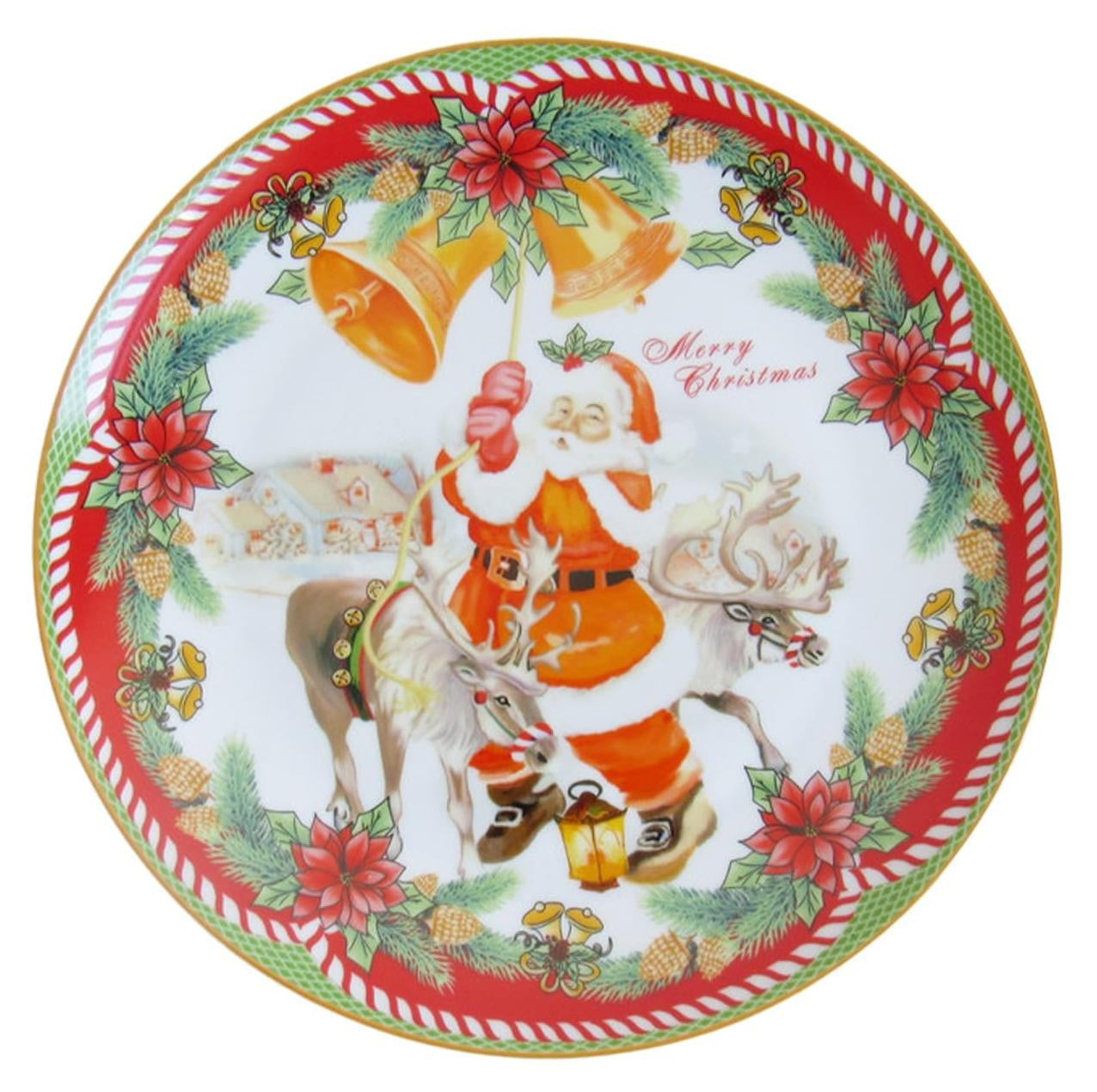 Dripio Keramisch kerstbord, rood, 20,4 cm