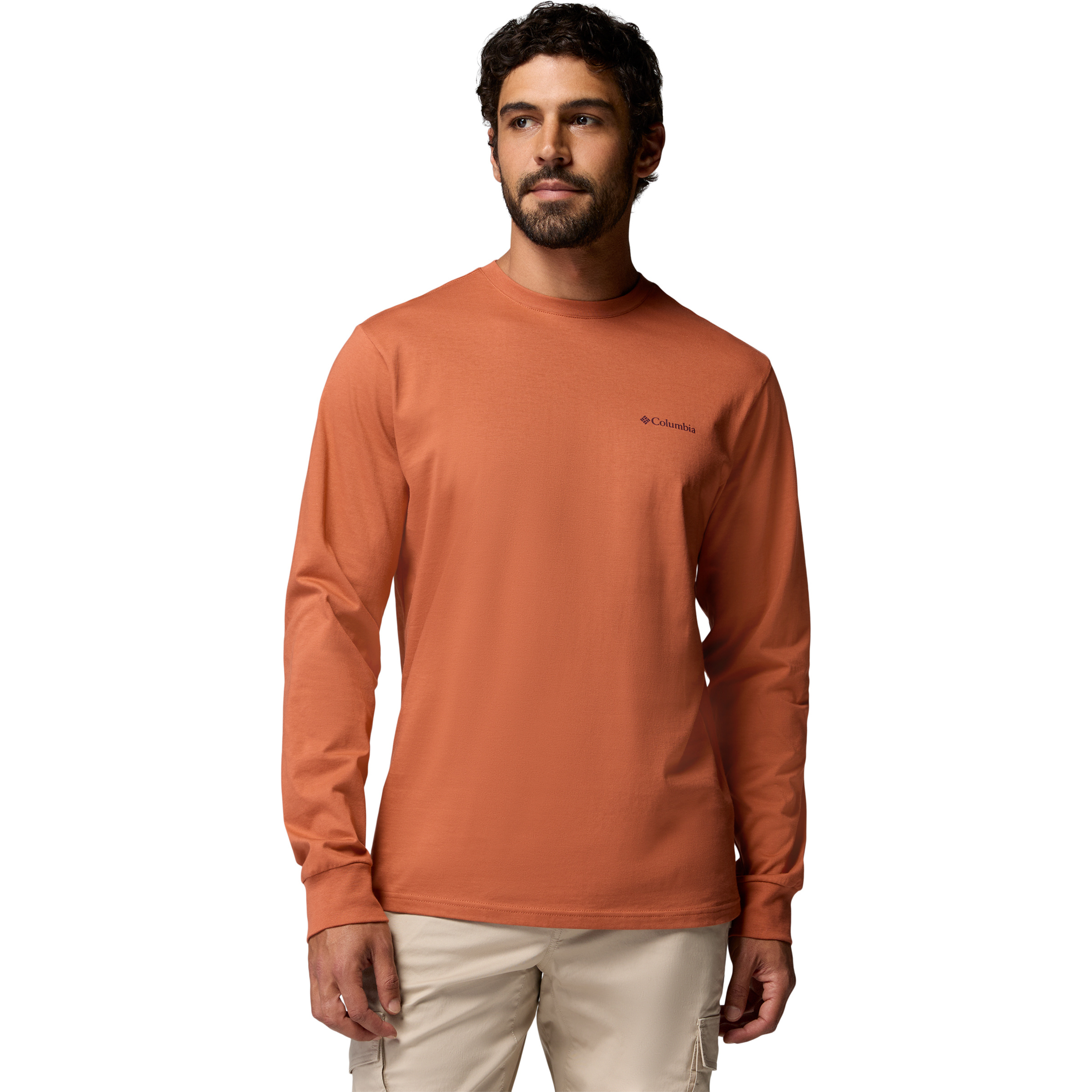Columbia CSC Graphic Herren Longsleeves braun Größe S Lifestyle Hautfreundlich