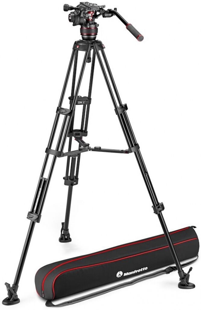 Manfrotto Nitrotech 608 Aluminium Video-Stativ mit Mittelspinne