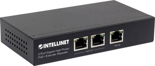 Intellinet 561266 PoE Extender 1 GBit/s IEEE 802.3af (12.95 W), IEEE 802.3at (25.5 W)