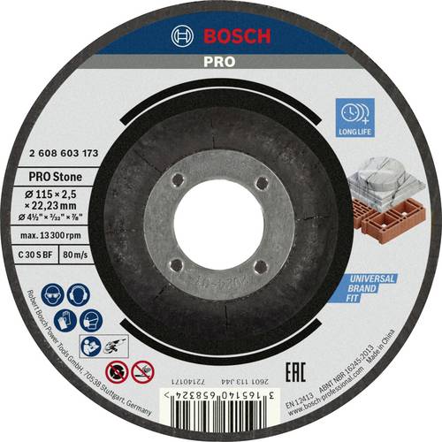 Bosch Accessories 2608603173 2608603173 Trennscheibe gekröpft 115mm Stein