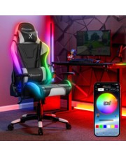 XRocker Gaming Bürostuhl black LED-Beleuchtung/Komfortkissen (2023029)
