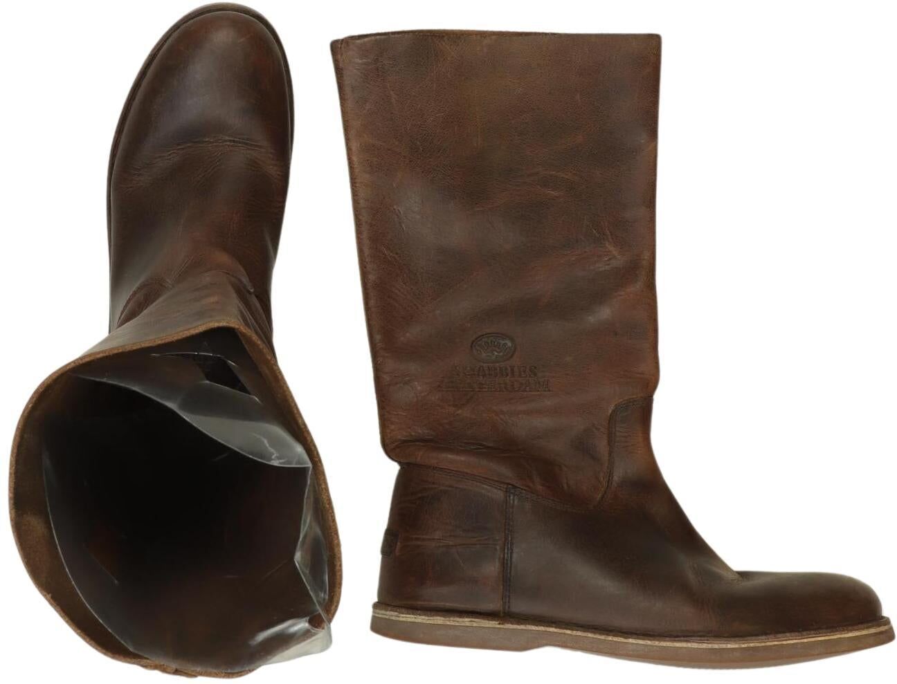Shabbies Amsterdam Damen Stiefel, Braun, Gr. EU 40, Leder - Second Hand