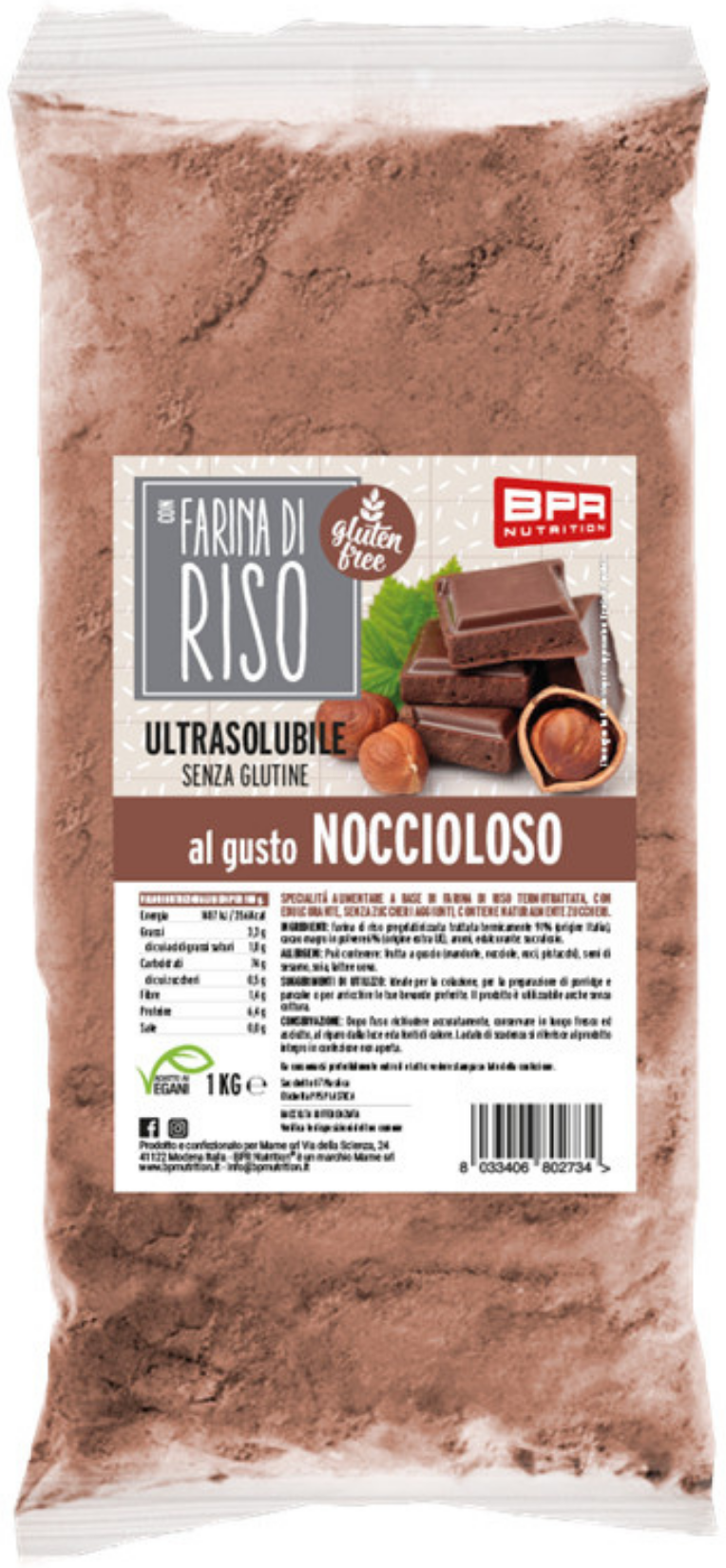 BPR NUTRITION Farina Di Riso Pregelatinizzato  1000 Grammi 