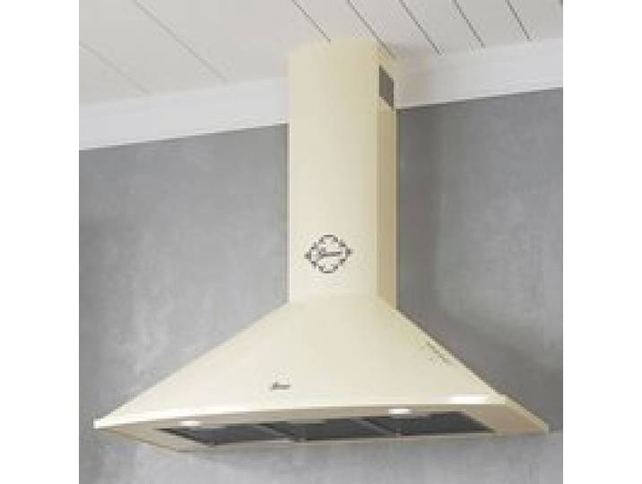 GURARI Hotte murale GCH C 046 BG 9 N Hotte daspiration 90cm 1000m³/h Crème Évacuation/recyclage