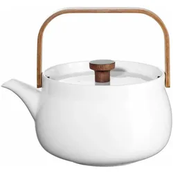 ASA Selection, Teekanne, japandi Teekanne mit Holzgriff weiss 0,6l (0.60 l)