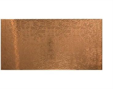 Fasade FASÄDE Damask 4-foot x 8-foot PVC Wall Panel in Polished Copper