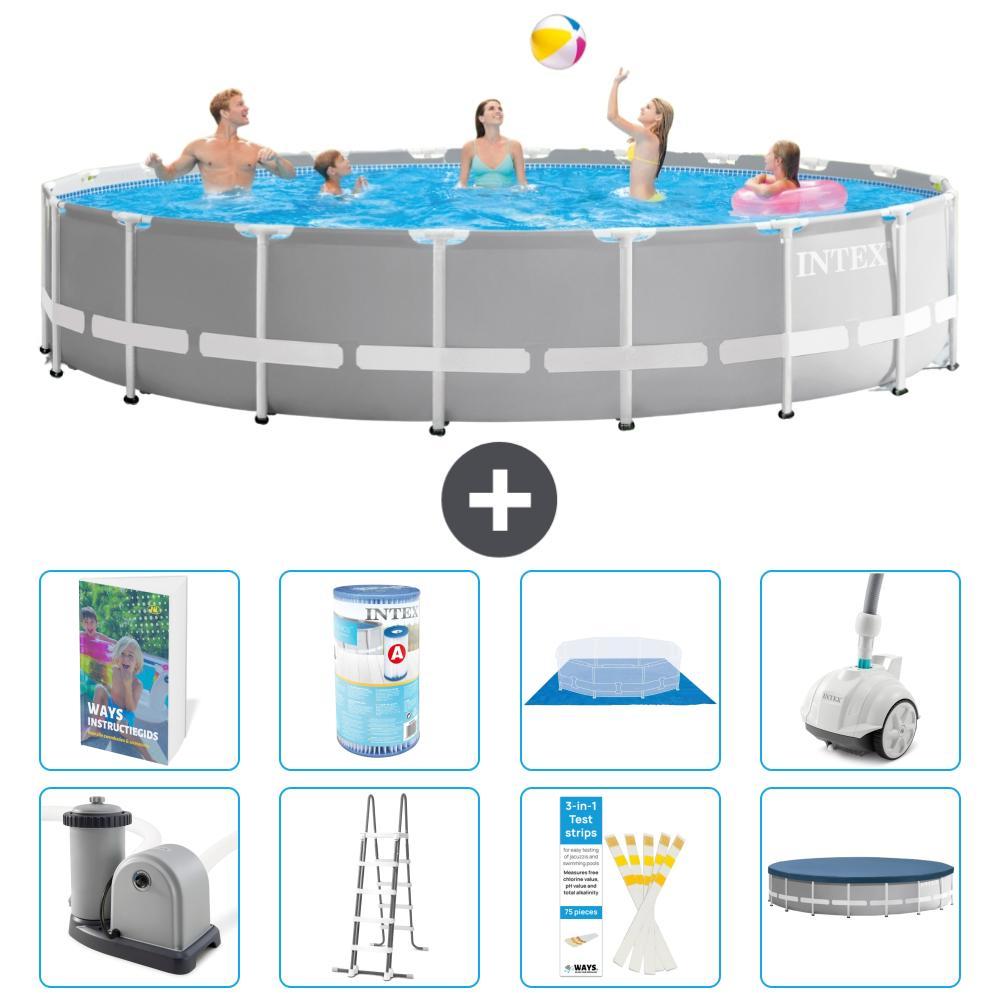 Prism Frame Pool Rund - 610x132 cm - 7-teilig S549