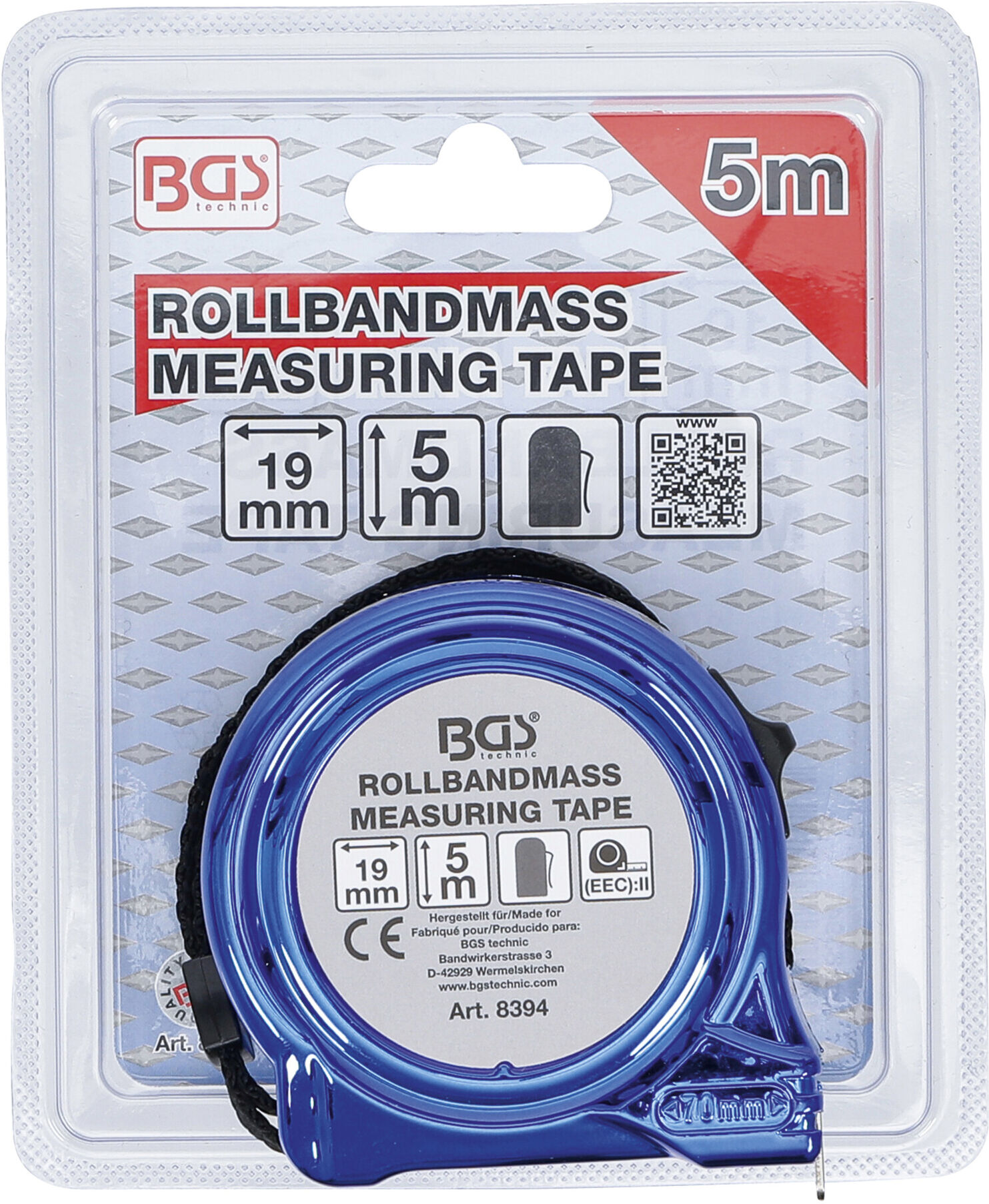 BGS Rollbandmaß 8394, 19 mm x 5 m ; BGS technic)