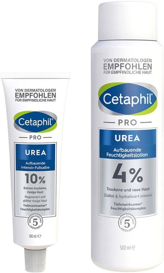 Cetaphil Pro Urea 4% Lotion + Urea 10% Fußsalbe