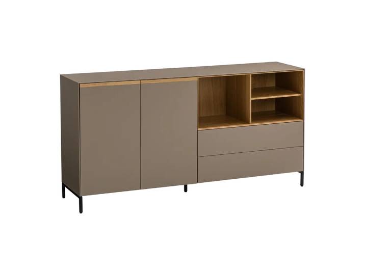 Sideboard Via, Edition, beige, Holzwerkstoff