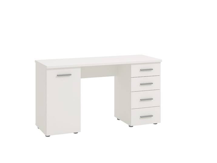 Schreibtisch GOODPRODUCT Liber , weiss (opaque weiß), B:135cm H:75,5cm T:50cm, Tische, Schreibtisch