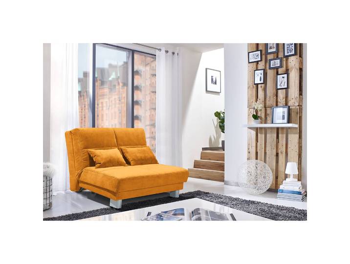 Canapé convertible Rakir Orange Microfibre Enza 120cm Scandi