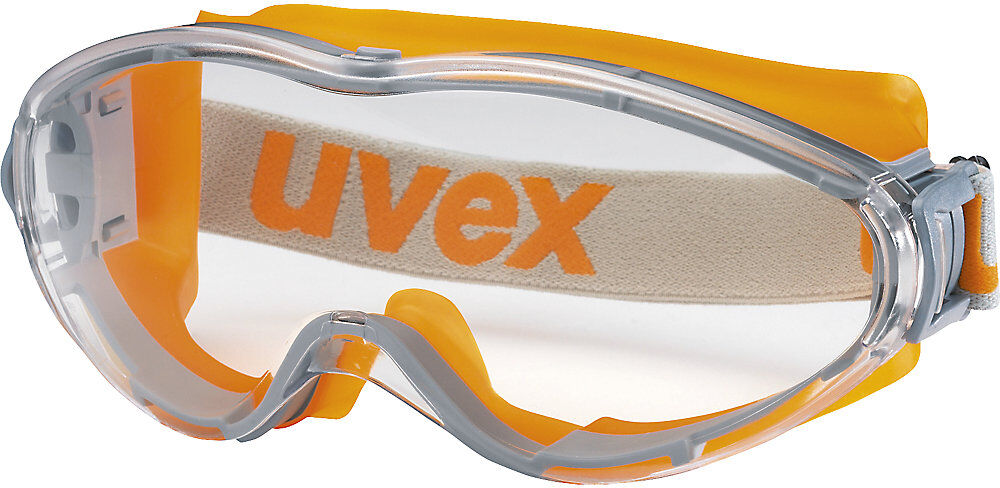 Vollsichtschutzbrille ultrasonic, kratzfest, beschlagfrei, grau/orange Uvex