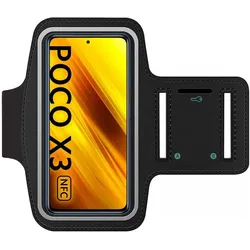 SmartFitness Xiaomi Poco X3 Handy Sport Armband, Smartphone Sportarmband, Schwarz