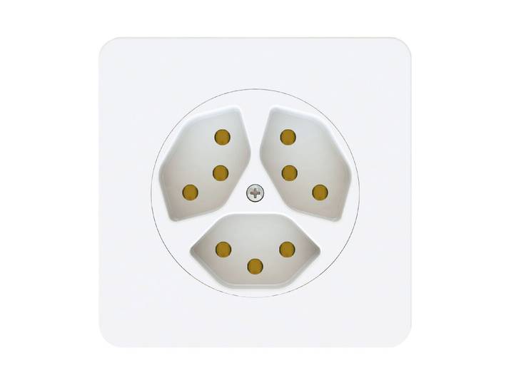 Max Hauri Steckdose 3x Typ 13 Gr.1x1 UP Max Hauri weiss