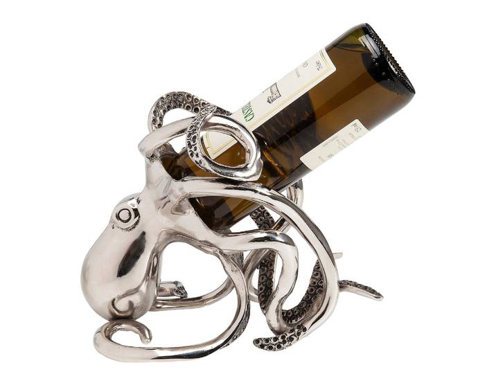 Porte-bouteilles Octopus 17 x 24 x 21cm Argenté